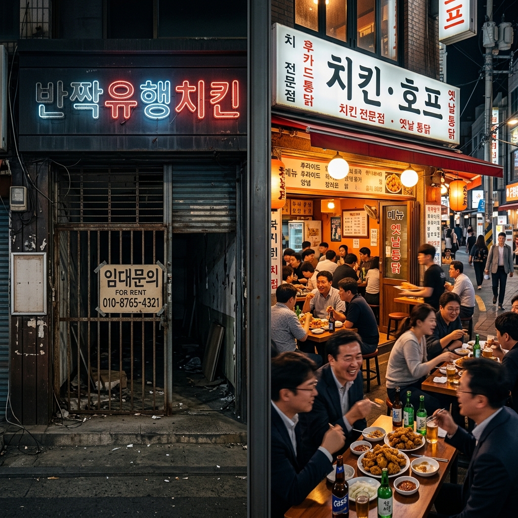 유행과 생존의 대비
